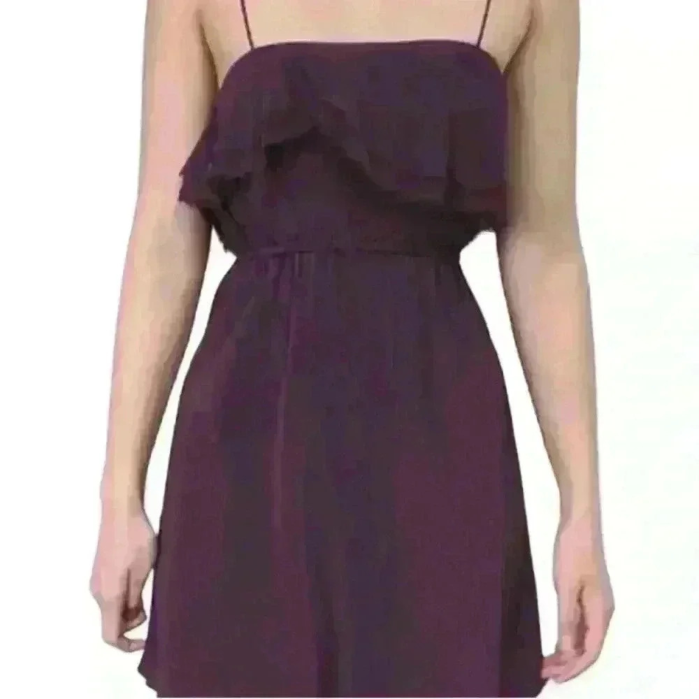 Aritzia Wilfred 100% Silk Mini Slip Dress Purple Romantic Fairy Ethereal Small
